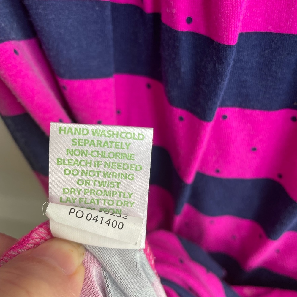 Lilly Pulitzer Beckett Dress Mambo Pink Navy Women's Size Small - Picture 7 of 7
